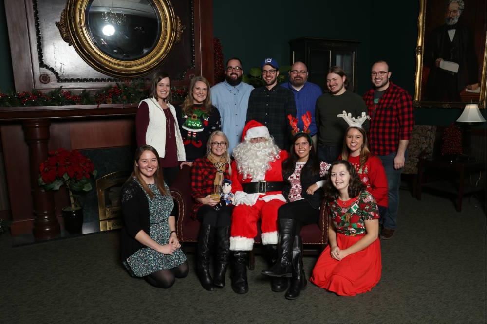 Group photo with Santa